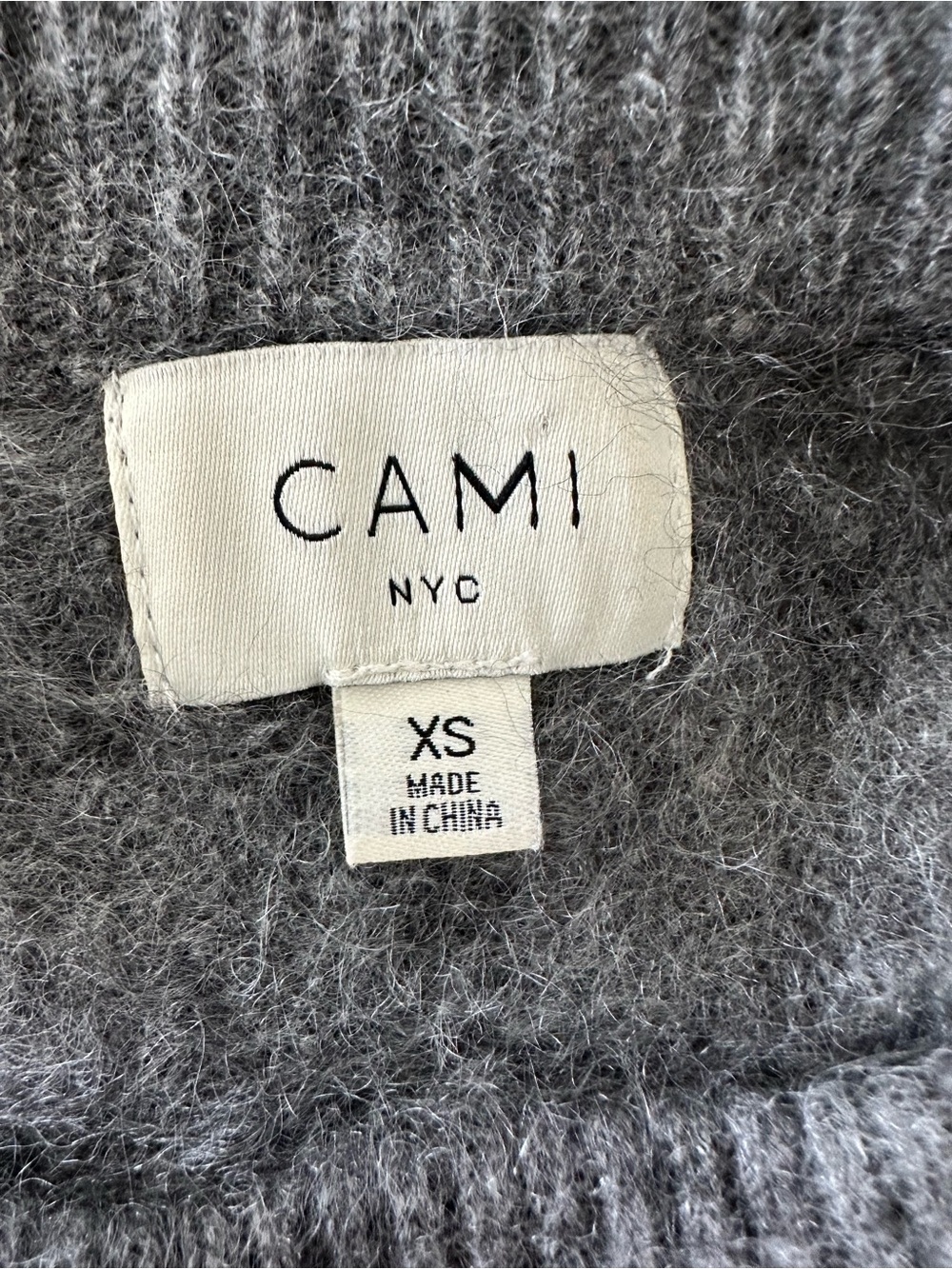 CAMI NYC 100% Cashmere Crewneck Sweater Heather Gray XS - Picture 3 of 5